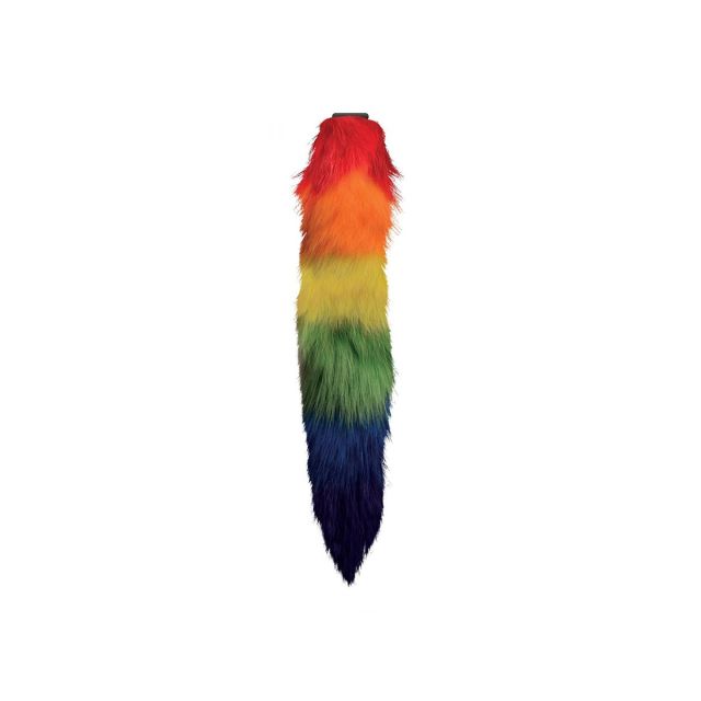 Interchangeable Rainbow Fox Tail