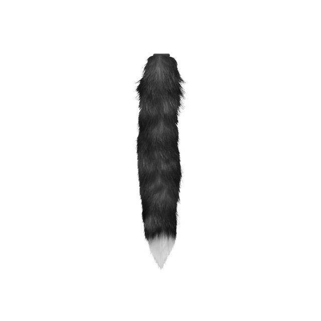 Interchangeable Black and White Fox Tail