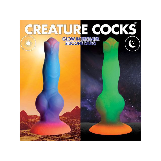 Space Cock Glow-in-the-Dark Silicone Alien Dildo