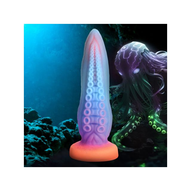 Tenta-Cock Glow-in-the-Dark Silicone Dildo
