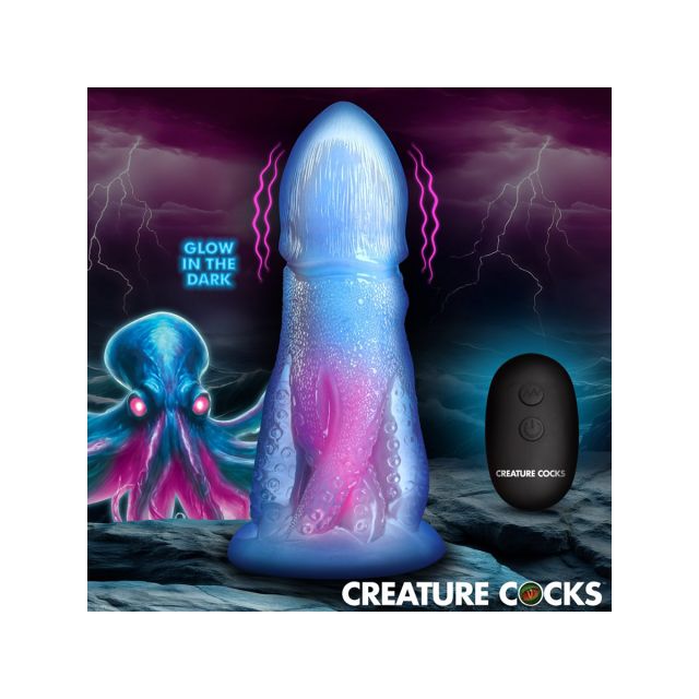 Cocktopus Deluxe Glow-in-the-Dark Vibrating Silicone Dildo