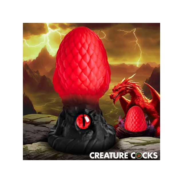 Eye of the Dragon Silicone Butt Plug - Red