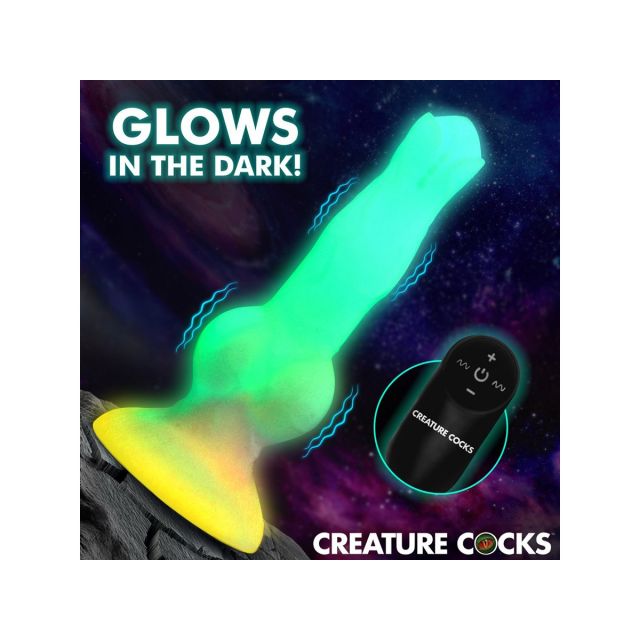 Astro Cock Vibrating Glow-in-the-Dark Silicone Dildo