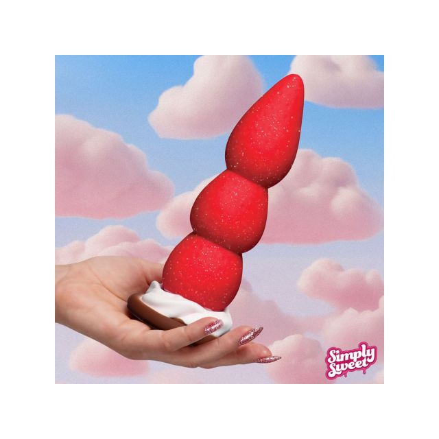 Strawberry Sweet Cream Premium Silicone Dildo