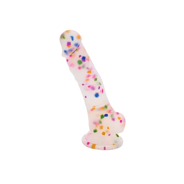 Cock-a-Palooza Confetti Silicone Suction Dildo