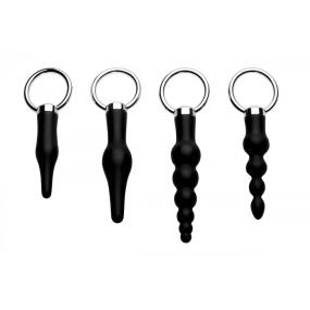 4 Piece Silicone Anal Ringed Rimmer Set
