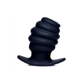 Hive Ass Tunnel Silicone Ribbed Hollow Anal Plug - Small