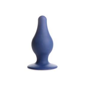 Squeezable Tapered Large Anal Plug - Blue