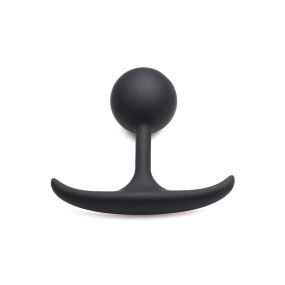 Premium Silicone Round Weighted Anal Plug - Medium