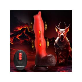 Ramming Hound Thrusting & Vibrating Silicone Dildo