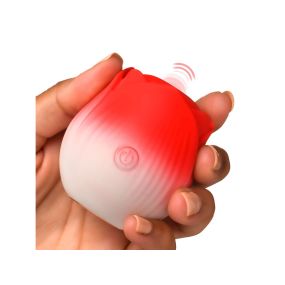 Pulsing Petals Throbbing Rose Clit Stimulator - Red