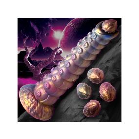Deep Invader Tentacle Ovipositor Silicone Dildo with Eggs