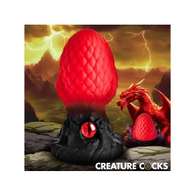 Eye of the Dragon Silicone Butt Plug - Red