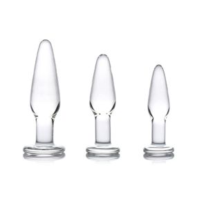 Dosha 3 Piece Glass Anal Plug Kit