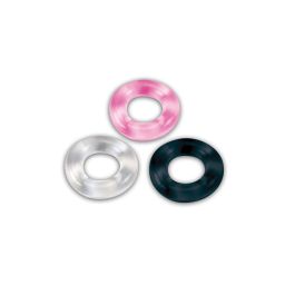 NPG Stay Hard Triple Rings Donuts Cockring - ToyDemon